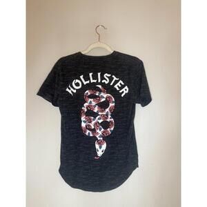 Y2K Holister Shirt Roses Snake Spellout Size XS Very Soft